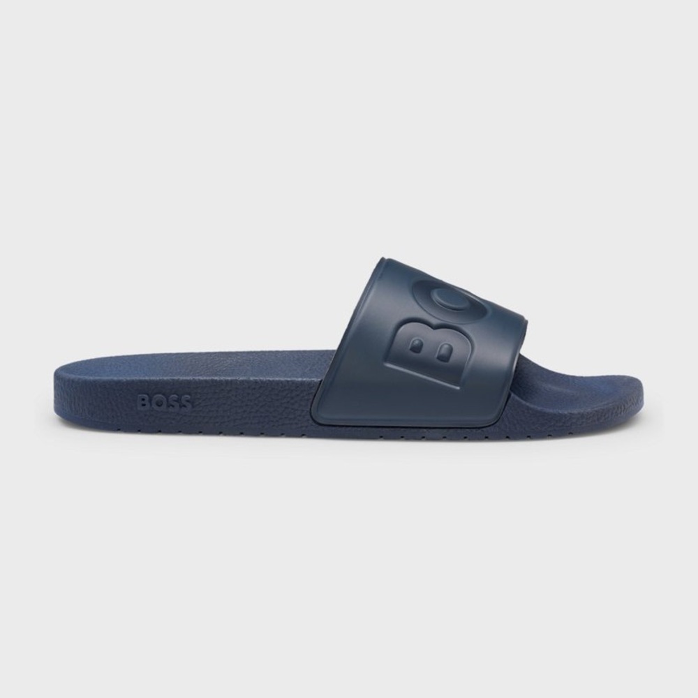 BOSS ITALIAN-MADE SLIDES WITH LARGE LOGO DETAIL - Picture 3 of 5